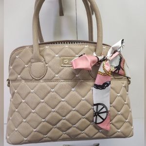 Betsey Johnson Quilted Hearts Bag PRISTINE CONDITION
